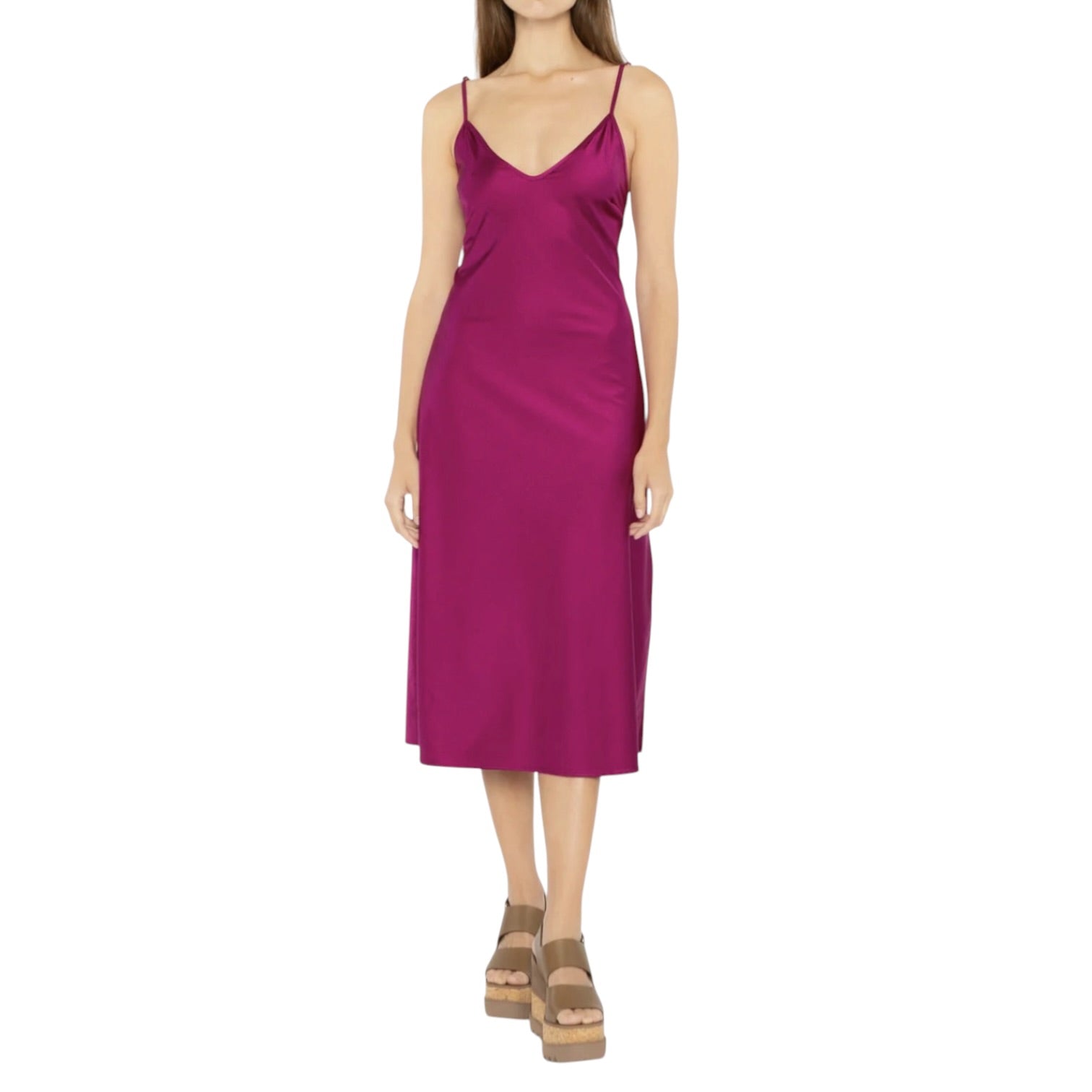 Ripley Rader Sateen Slip Dress - Magenta