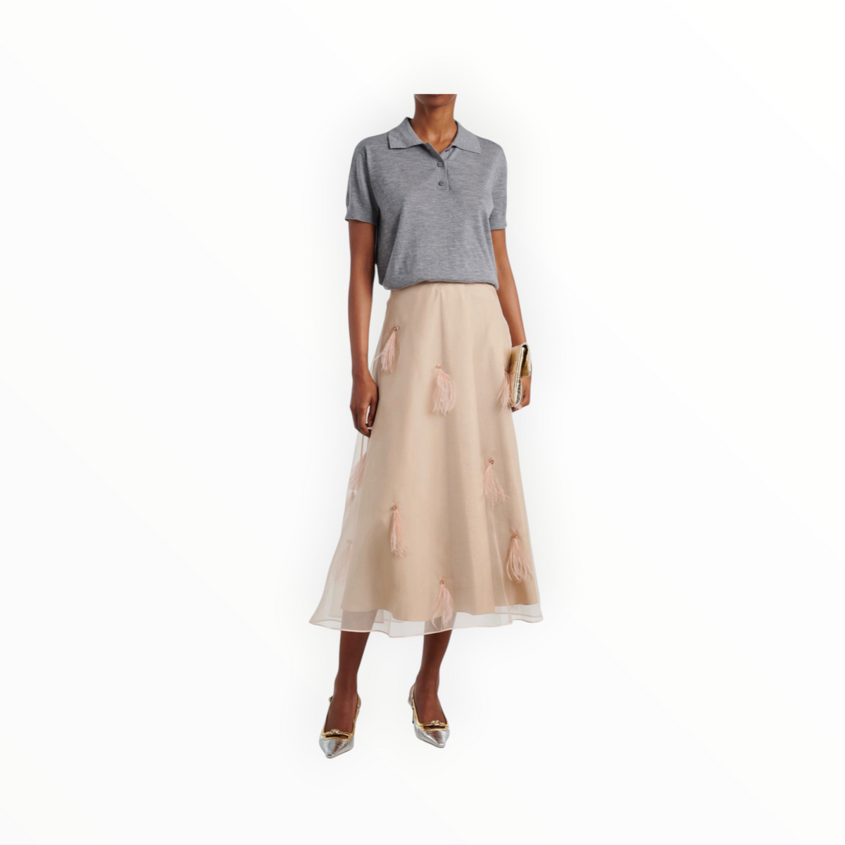 Dorothee Schumacher Sheer Volumes Skirt - Tan