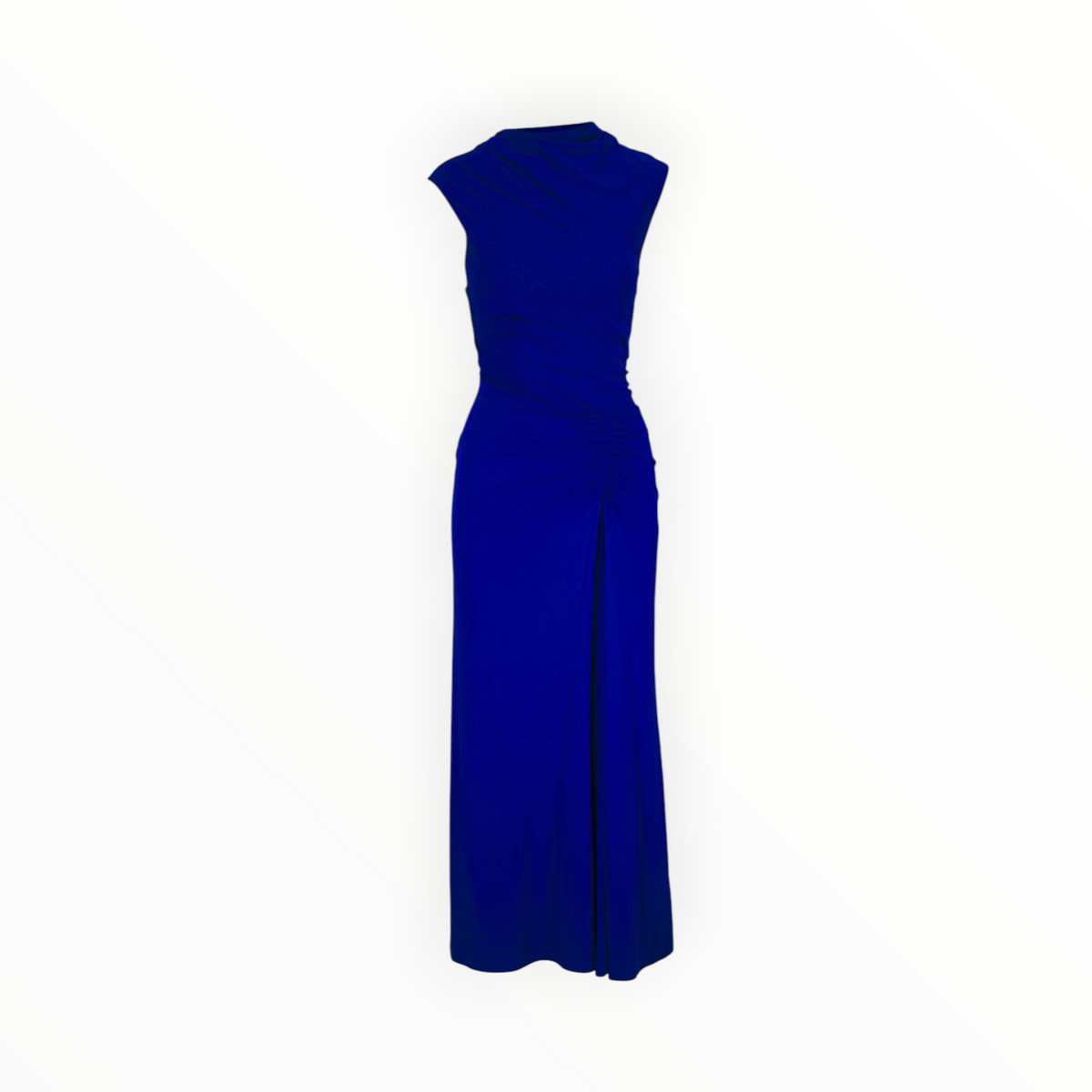 SIMKHAI Acacia Draped Jersey Midi Dress - Royal Blue