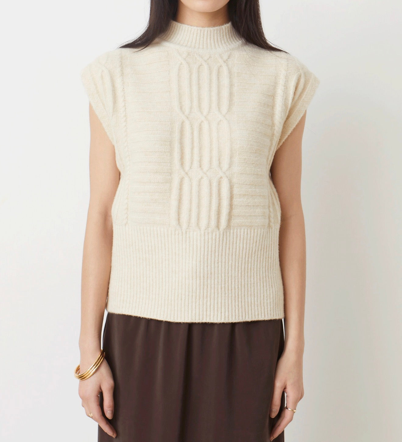 Suncoo Sleeveless Knit - Creme
