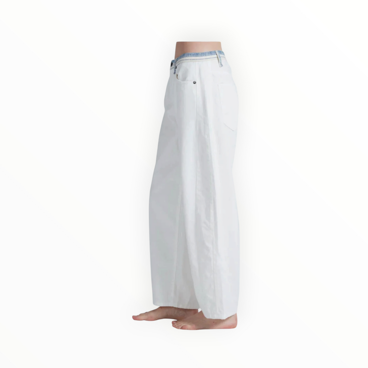 ASKK NY Catamaran Jean - White Sashiko