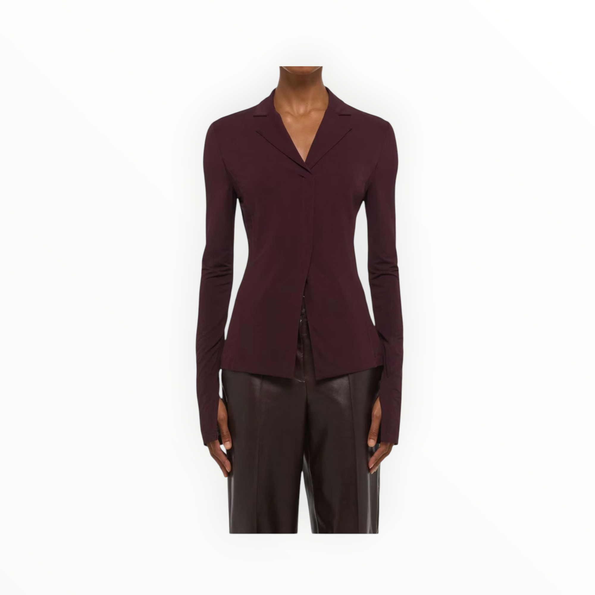 Helmut Lang Blazer Top - Mahogany