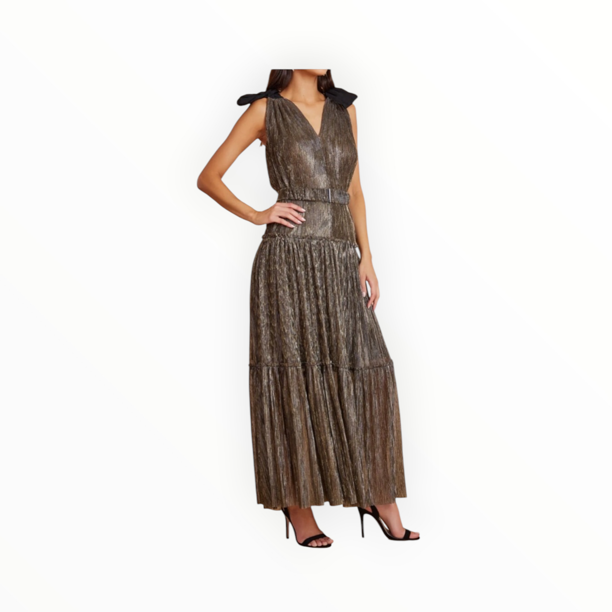 bishop + young LaLa Party Dress - Gold Metallic