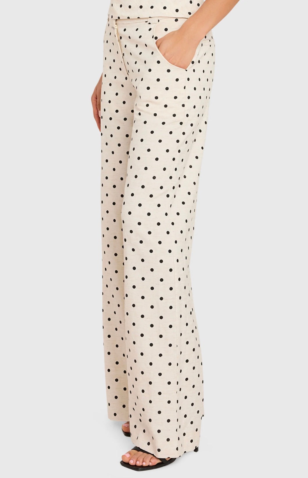 Amanda Uprichard Saddler Pants - Beige/Black