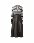 Shoshanna Avril Mixed Media Dress - Black/White