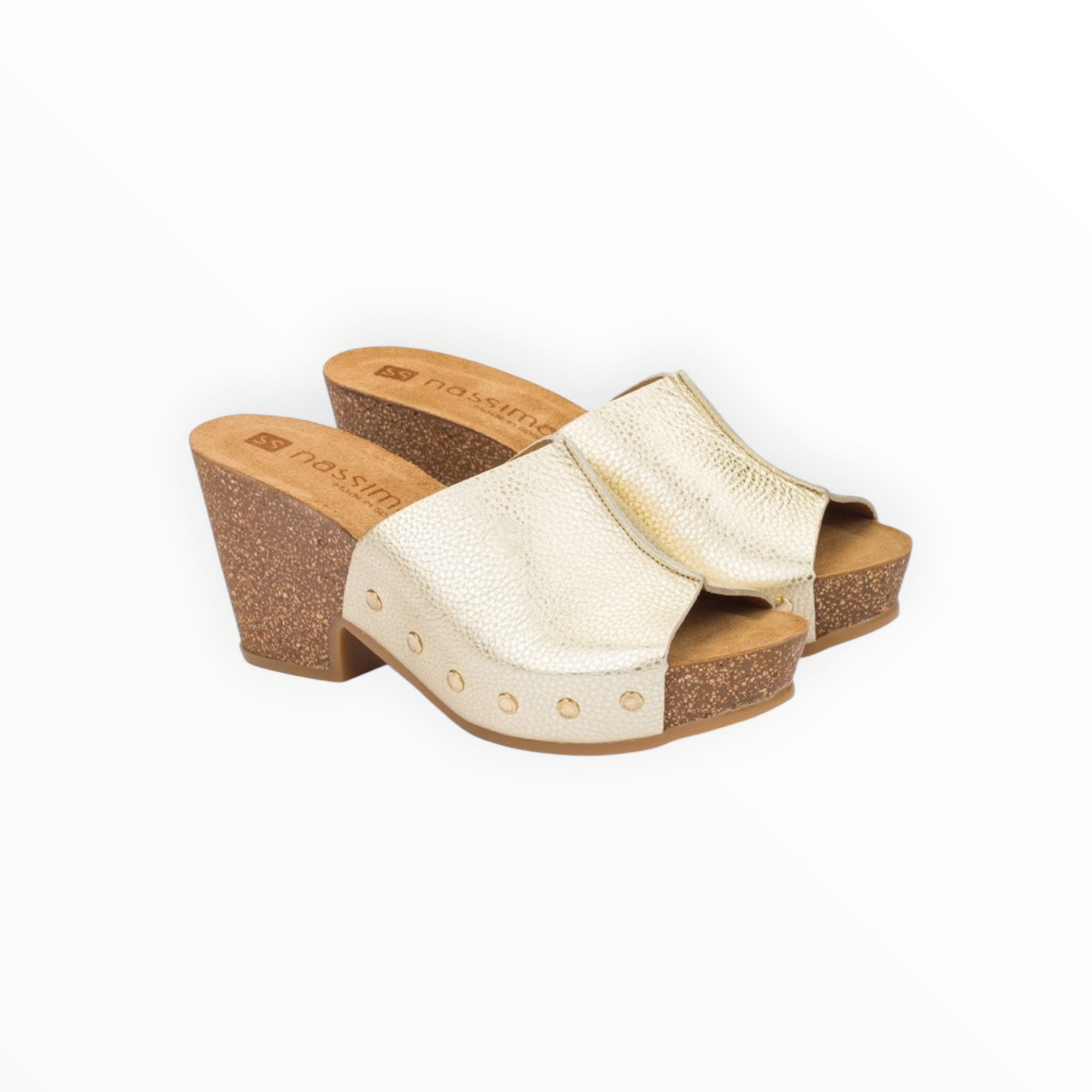 nassima Kilda Wedge Sandal - Gold