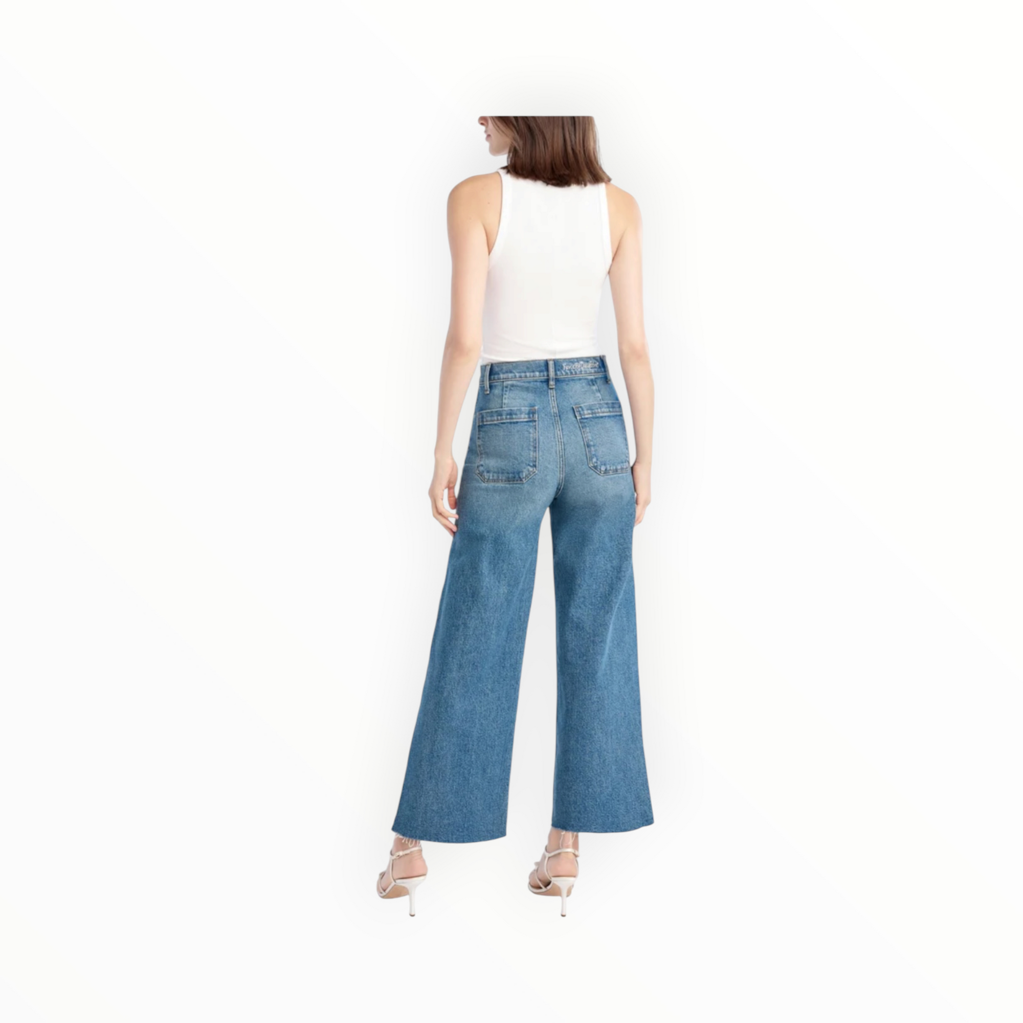 Favorite Daughter Mischa Super High Rise Wide Leg Ankle - Rio