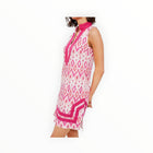 Sail To Sable Pink Ikat Sleeveless Classic Tunic