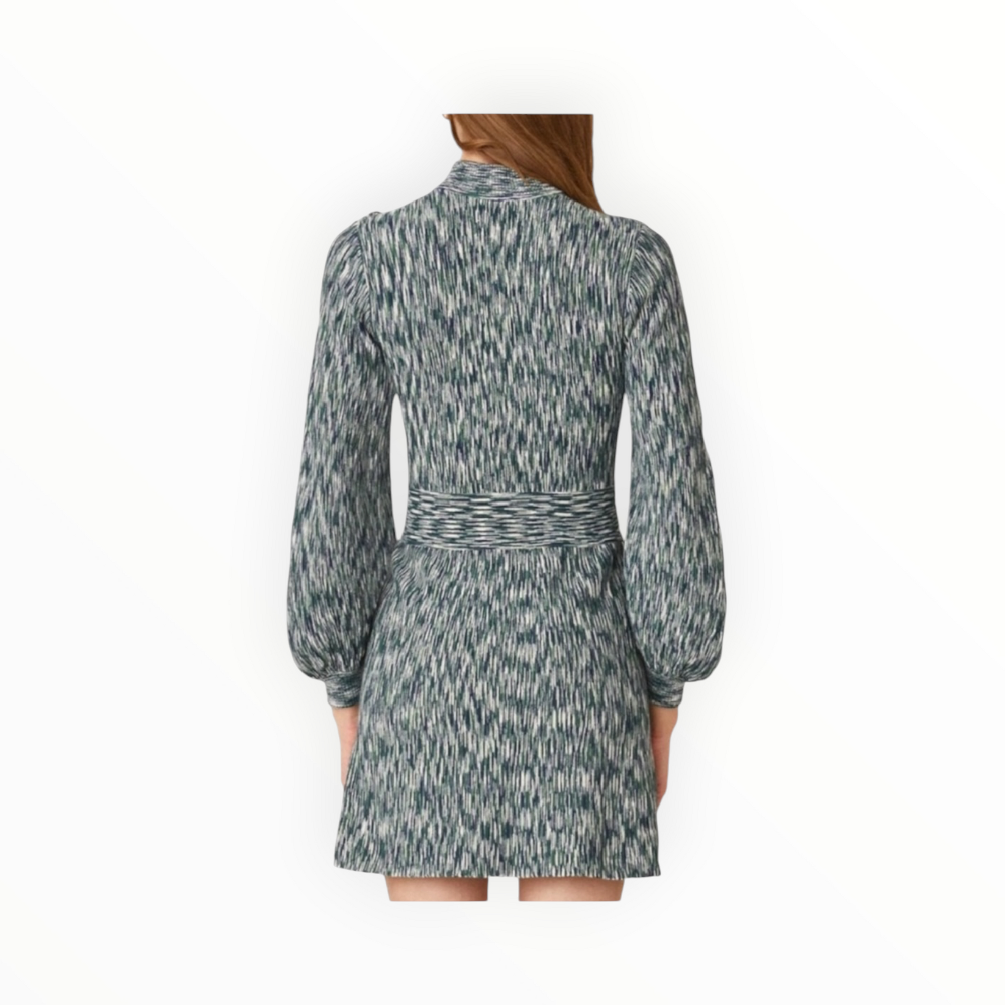 Shoshanna Molly Space Dye Dress - Sage Multi