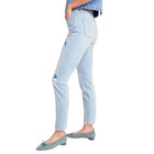 Closed Baker High Rise Distressed Slim Jeans - Light Blue