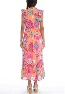 Banjanan Hannah Dress - Ikat Floral Spice