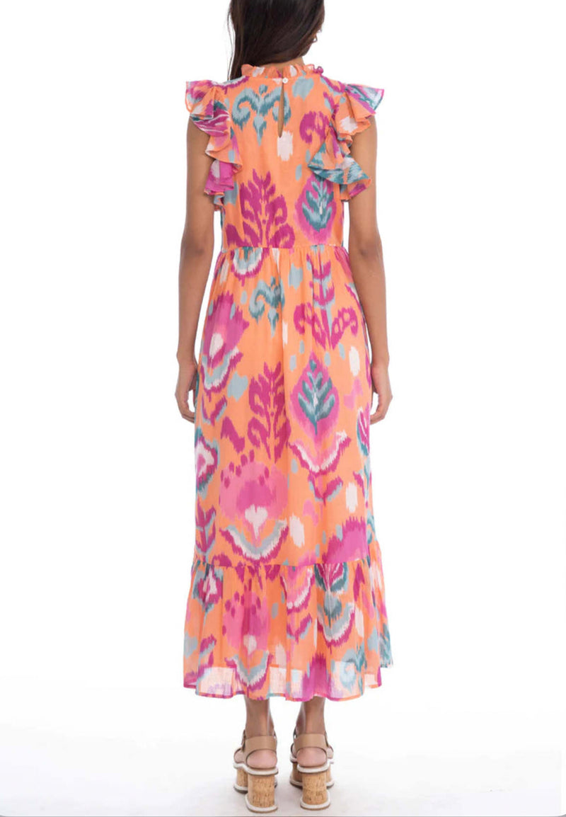 Banjanan Hannah Dress - Ikat Floral Spice