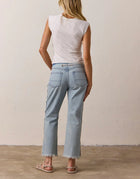 NSF Chloe Fitted Slub Jersey Muscle Tee - Soft White