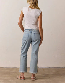 NSF Chloe Fitted Slub Jersey Muscle Tee - Soft White