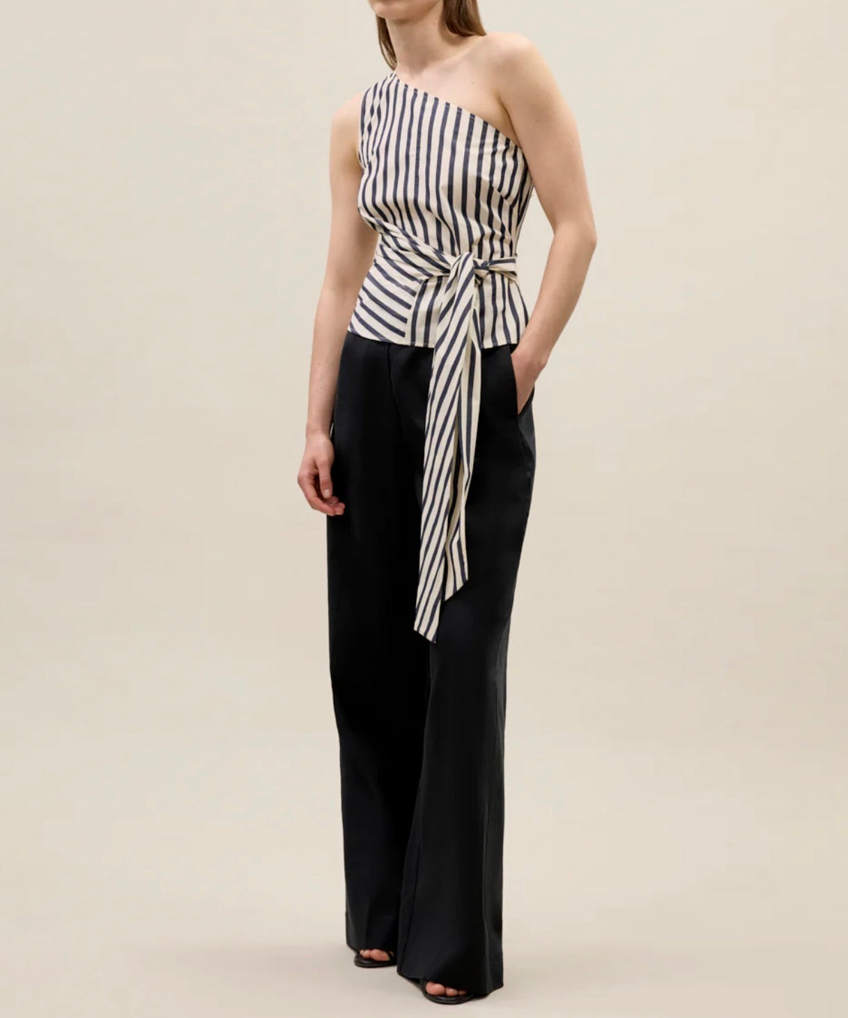 Rebecca Minkoff Isla Stripe Poplin Top - Cream Stripe