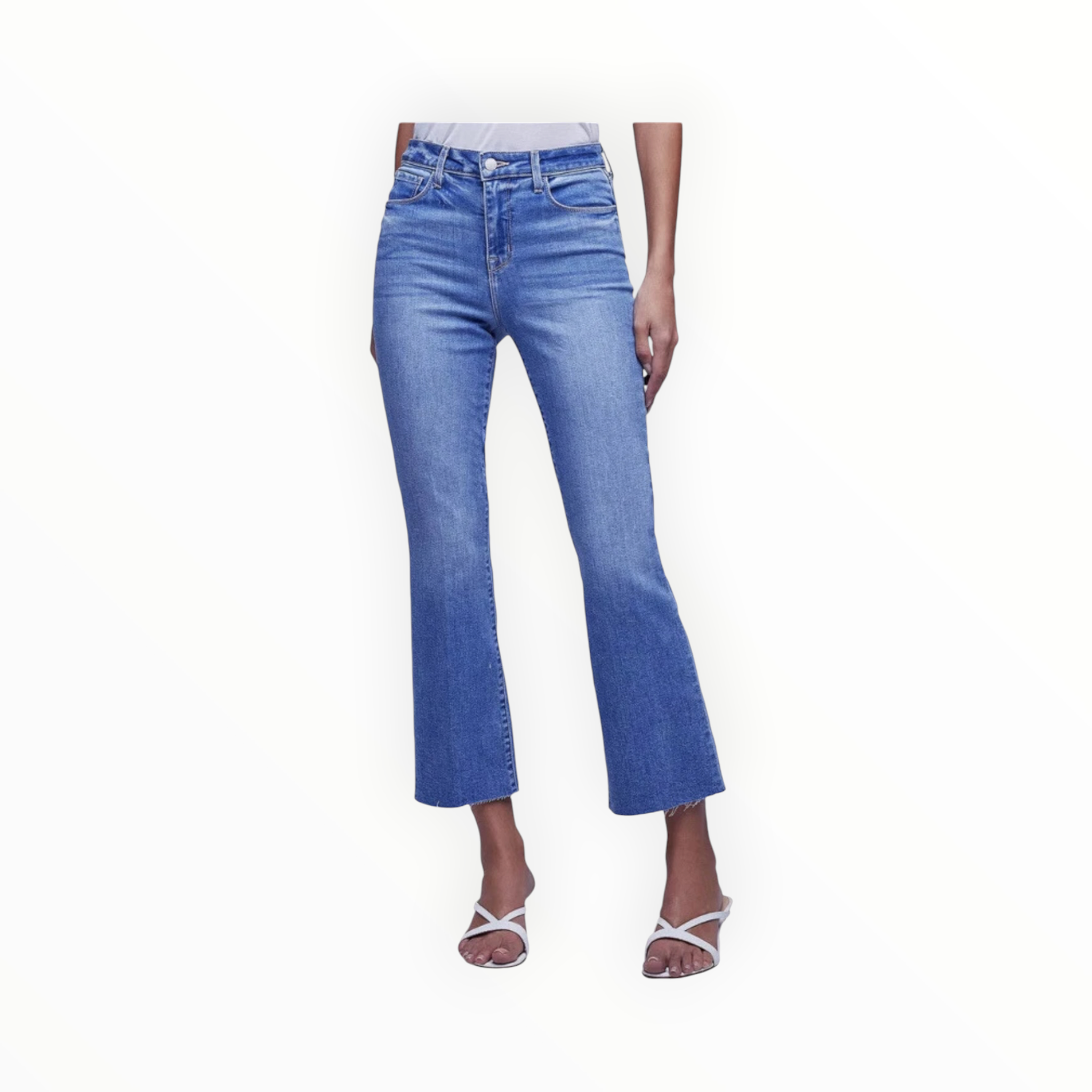 L'Agence Kendra Cropped Flare Jean - Alamo