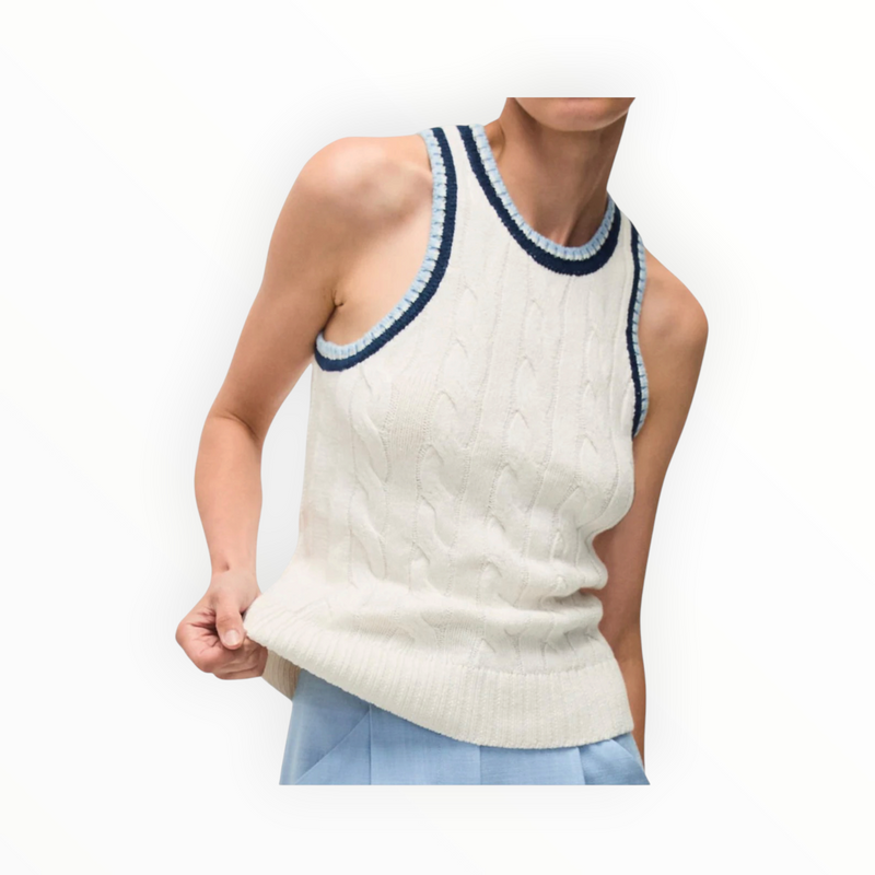 Veronica Beard Jerrell Knit Tank - Off White