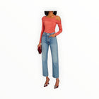Jonathan Simkhai Gianna One-Shoulder Jersey Bodysuit - Brick
