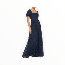 THEIA Dominique Puff Sleeve Gown - Odessey Grey