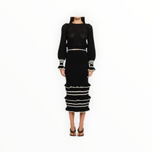 Kivari Rafaela Rafaela Knit Midi Skirt - Black/Cream