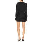 SIMKHAI Zita Draped Mini Dress - Black