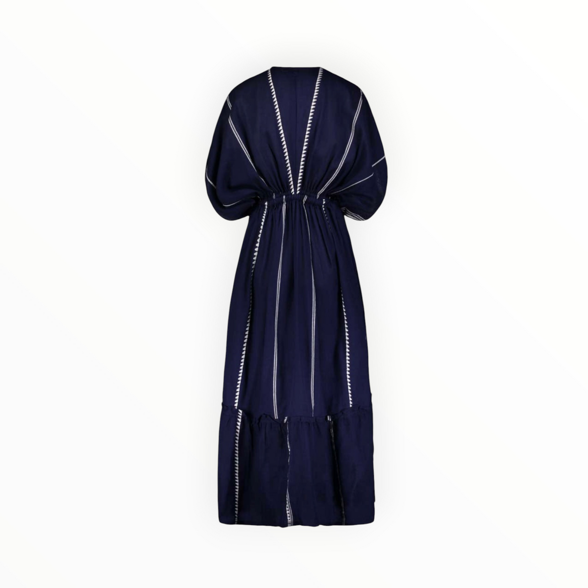 lemlem Laila Plunge Dress - Nunu Navy