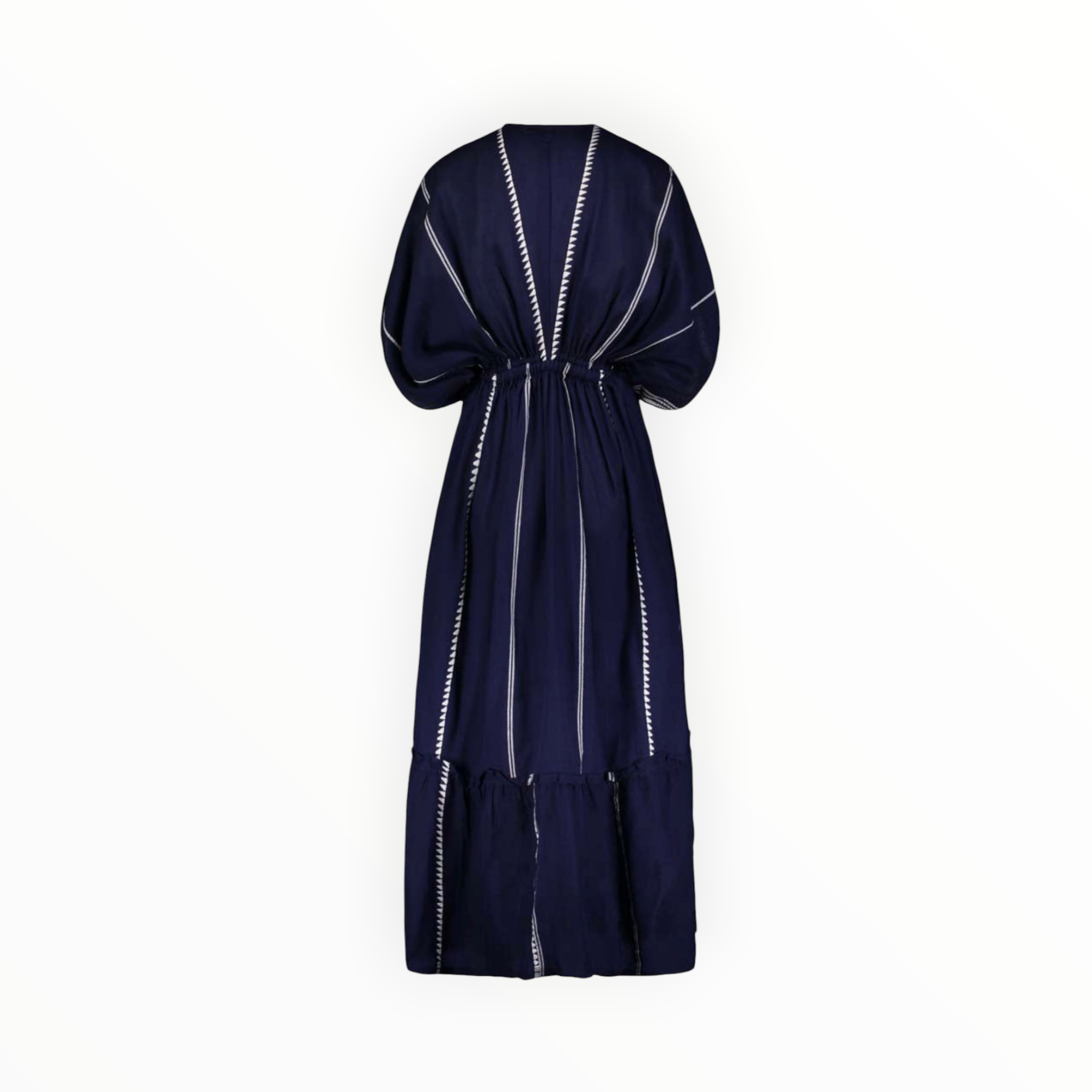lemlem Laila Plunge Dress - Nunu Navy