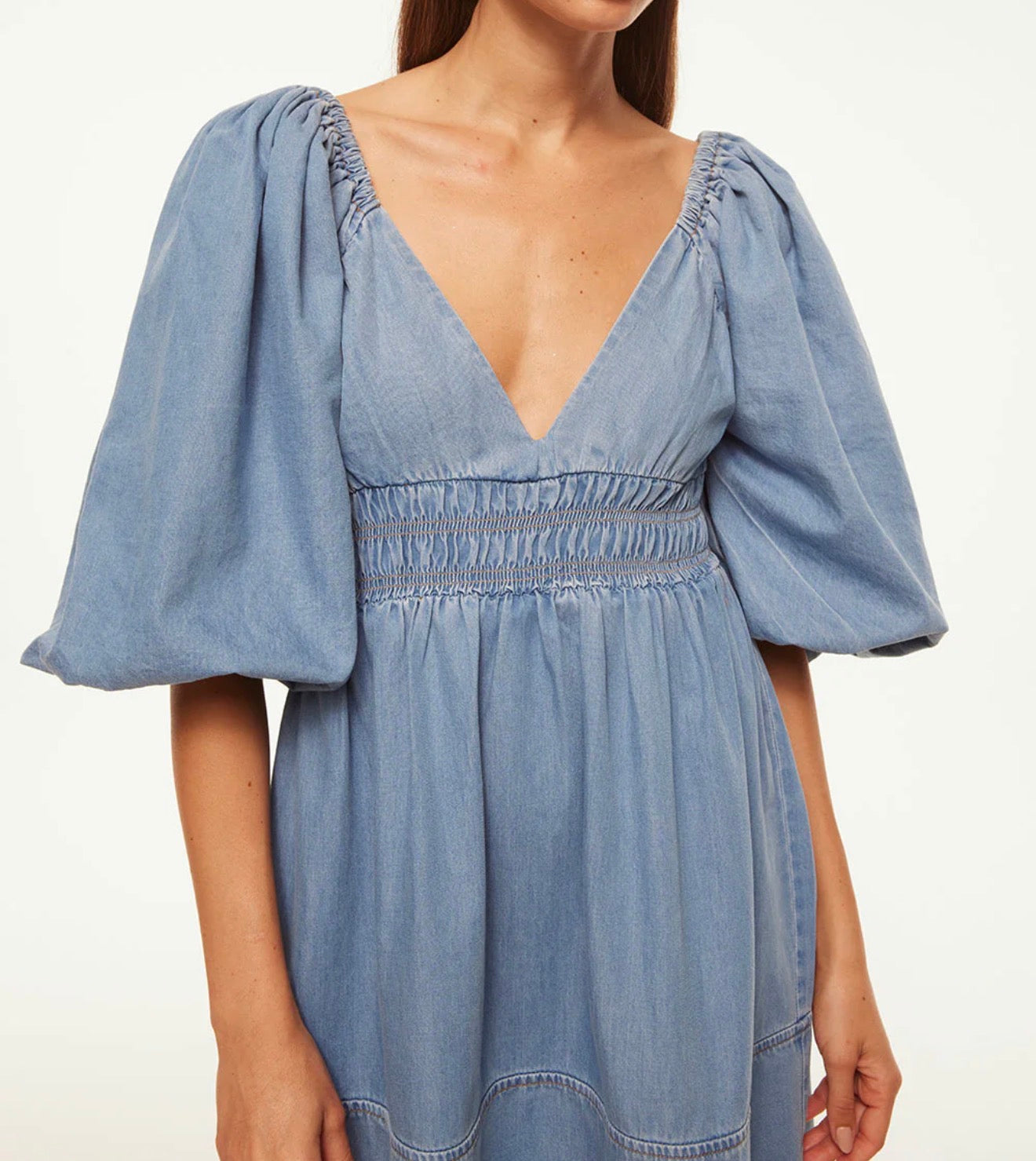 MISA Aryn Dress - Blue Heavy Chambray