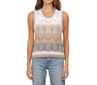 Cotton by Autumn Cashmere Wavy Pointelle Striped Muscle Tee