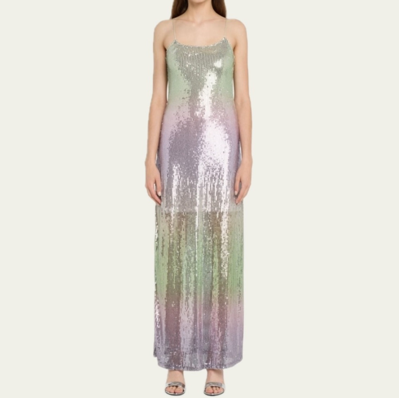 LoveShackFancy Grand Ombré Sequined Dress