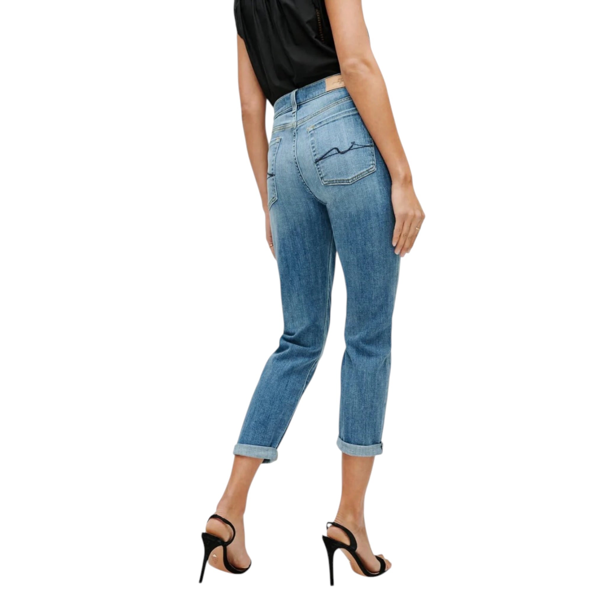 7 For All Mankind Josefina Jeans - Bright Light Broken Twill