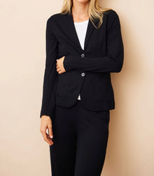 Majestic Filatures Soft Touch Two Button Blazer - Noir