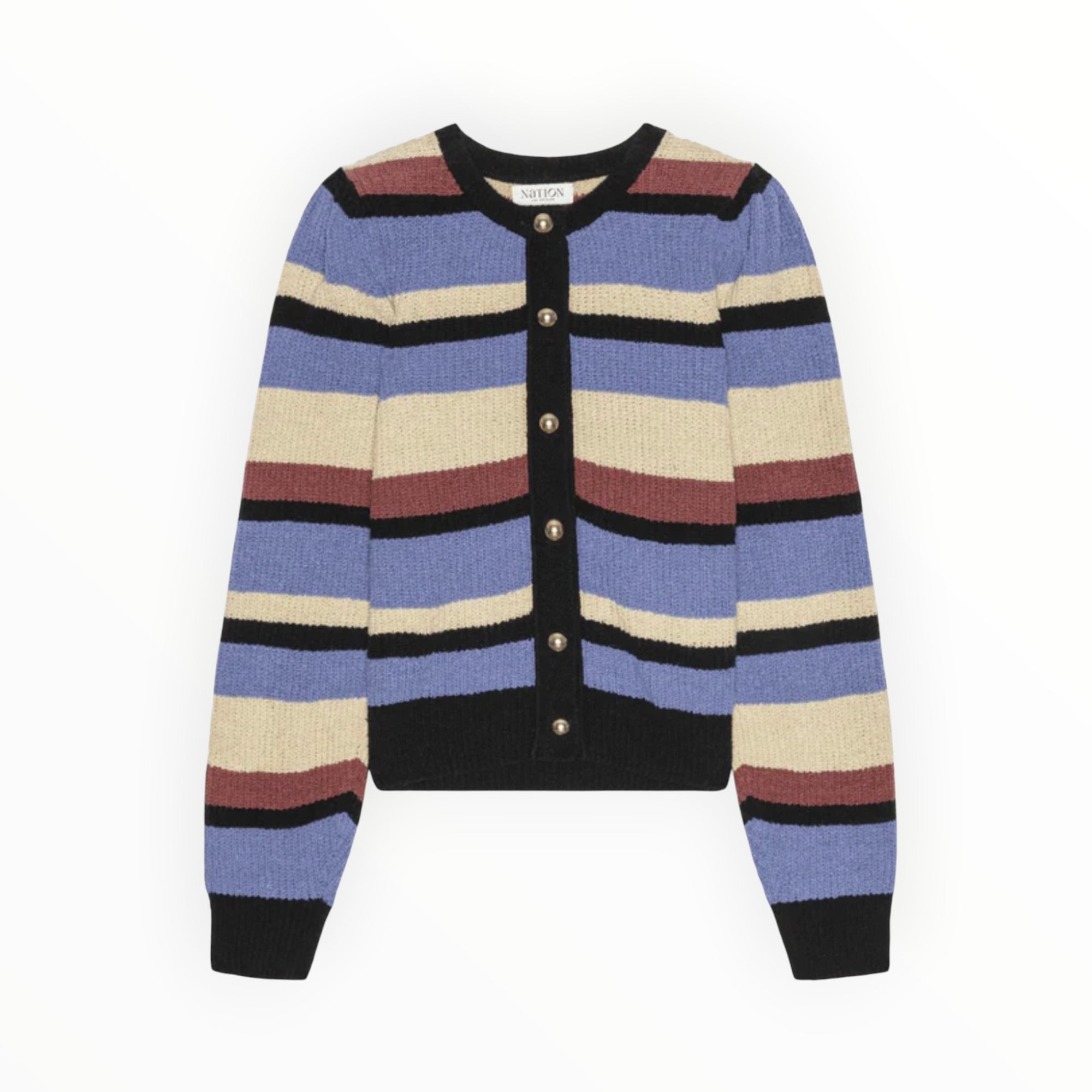 Nation Ltd Carmela Cardigan - Velour Multi Stripe