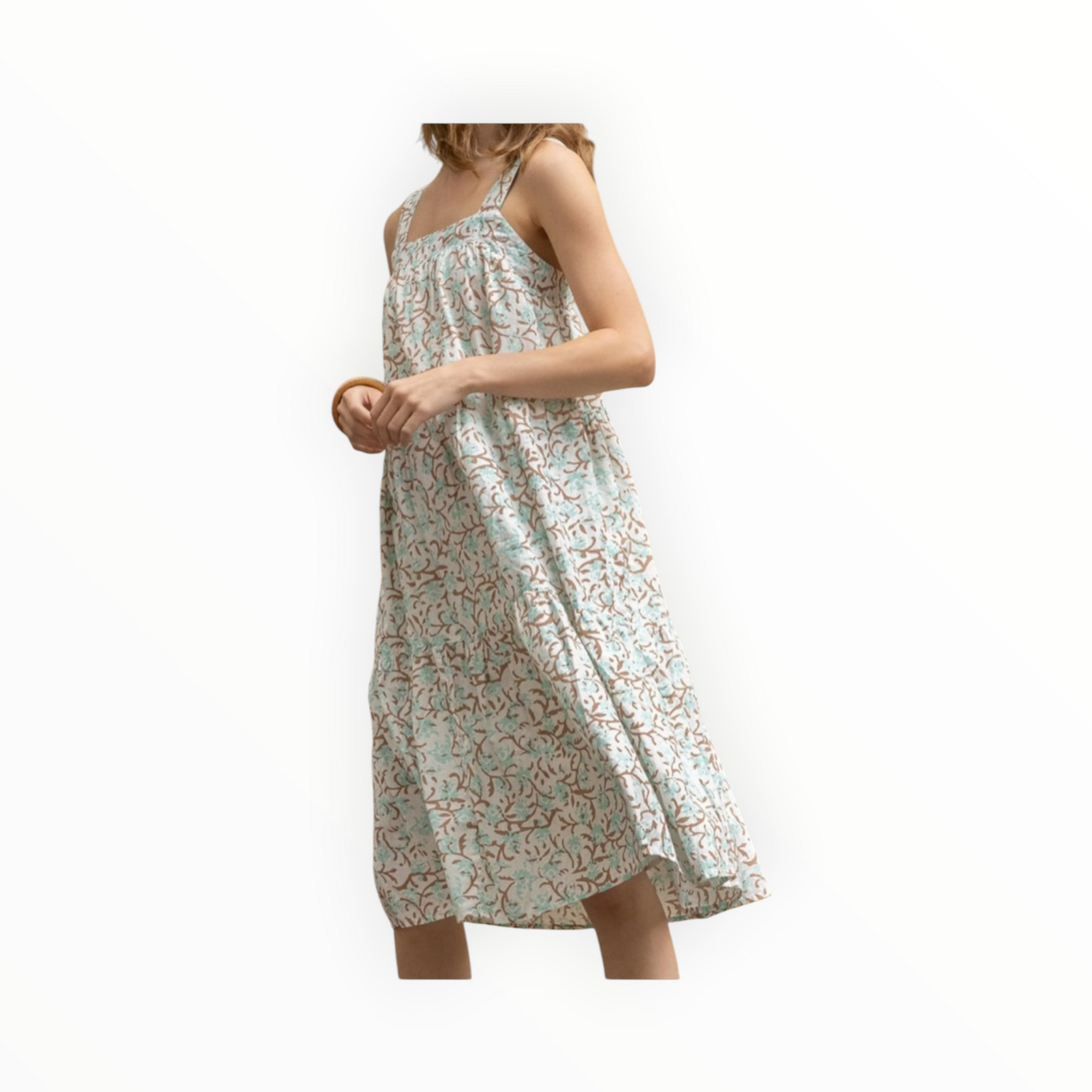 Lilla P Peplum Seam Tank Dress - Aquamarine