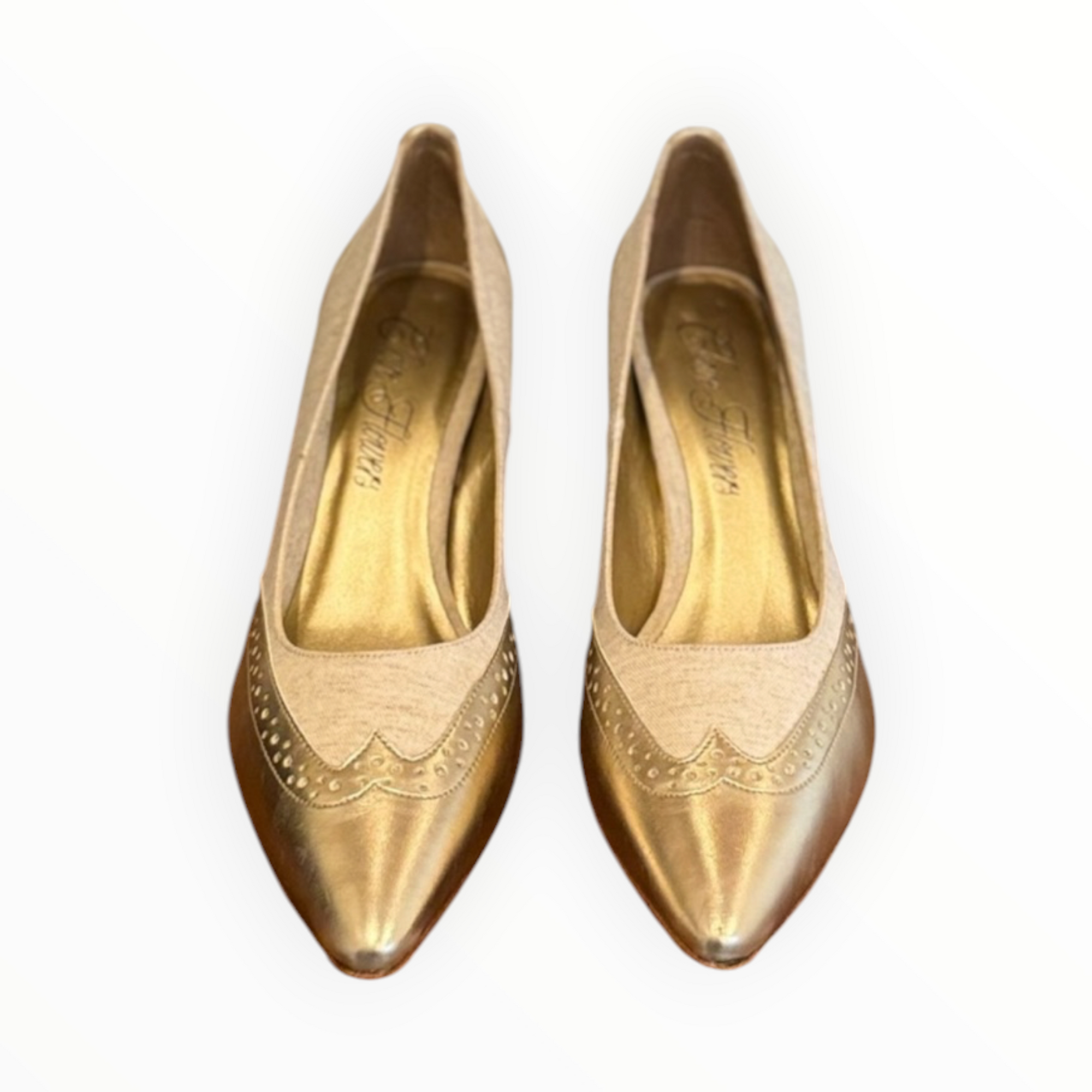 Claire Flowers Lauren Pumps - Cream/Gold