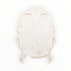 SIMKHAI Yanna Open Sleeve Shirt - Natural White