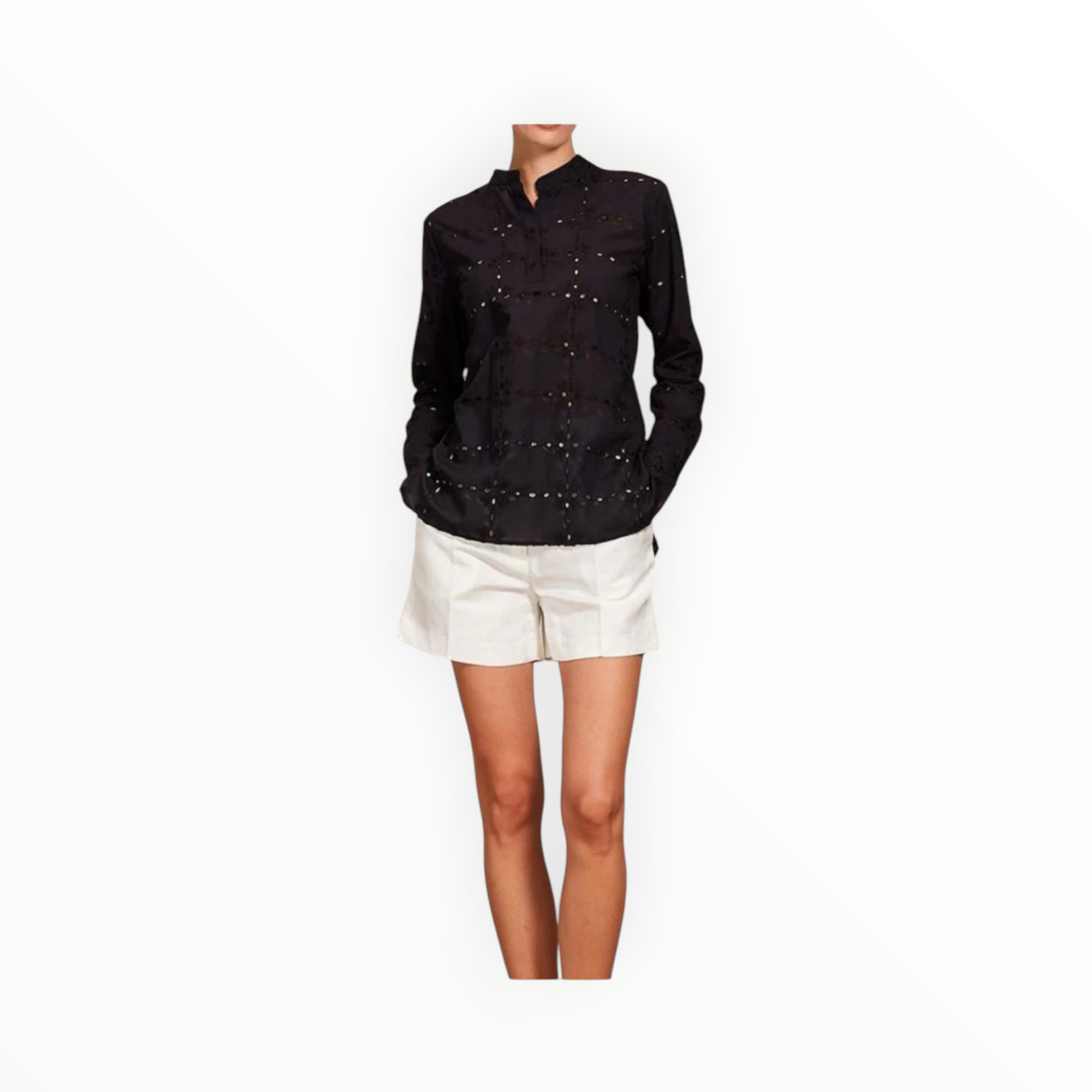 0039 ITALY Juliet Blouse - Black