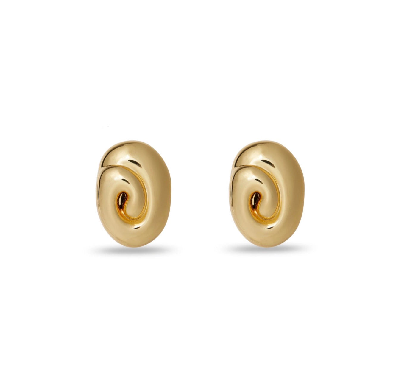 Lele Sadoughi 14K Gold Spiral Dome Clip-On Earrings