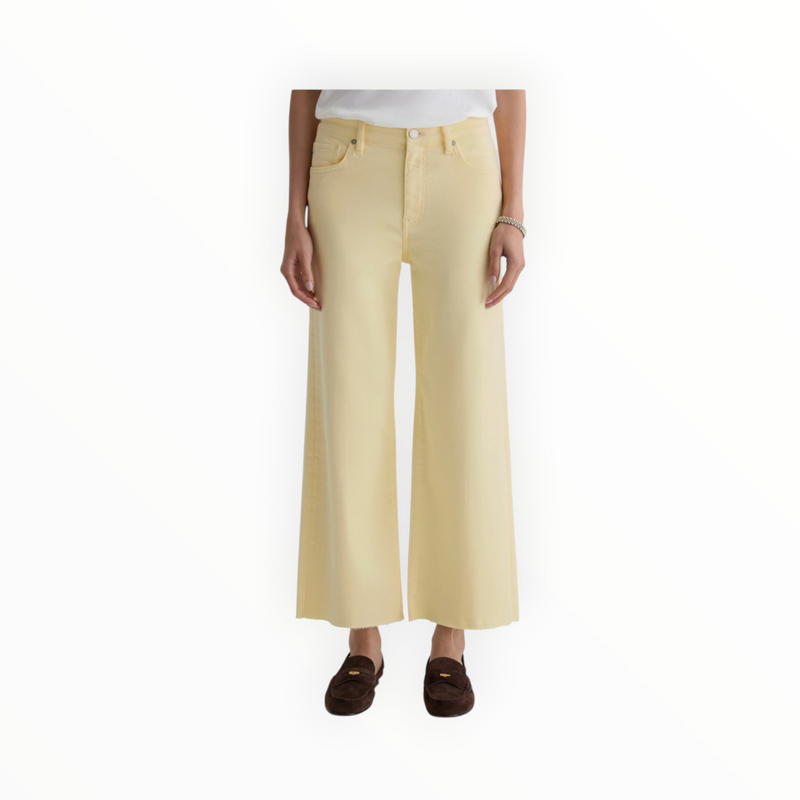 AG Jeans Saige Wide Leg Crop Jean - Sunlight Yellow