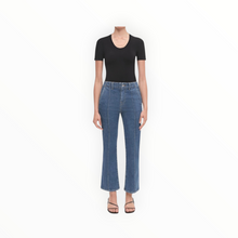 SIMKHAI Ansel Crop Flare Jeans - Midnight Wash