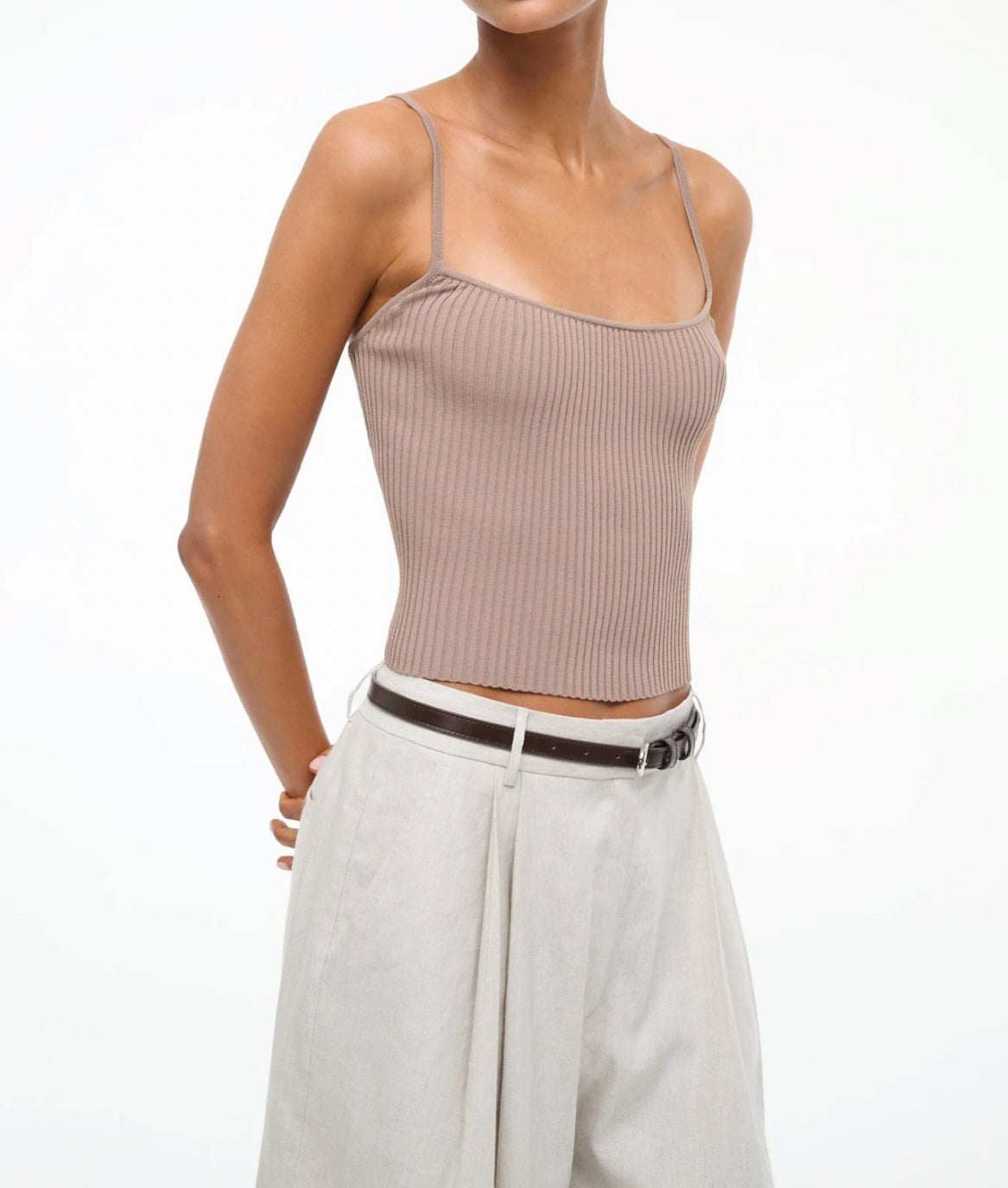 STAUD Soleil Top - Taupe