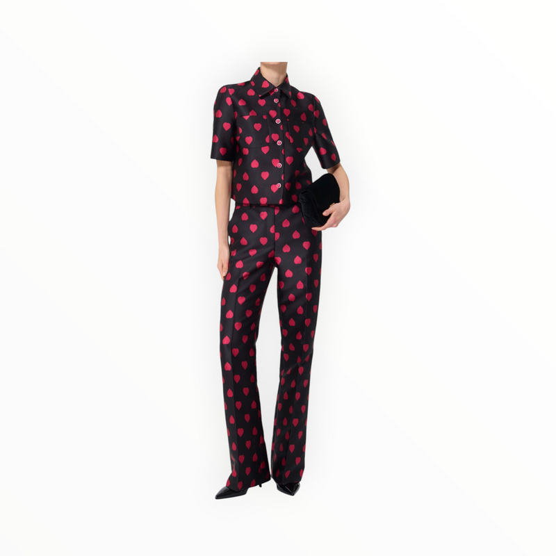 Tara Jamon Carolane Shirt - Black Heart Print