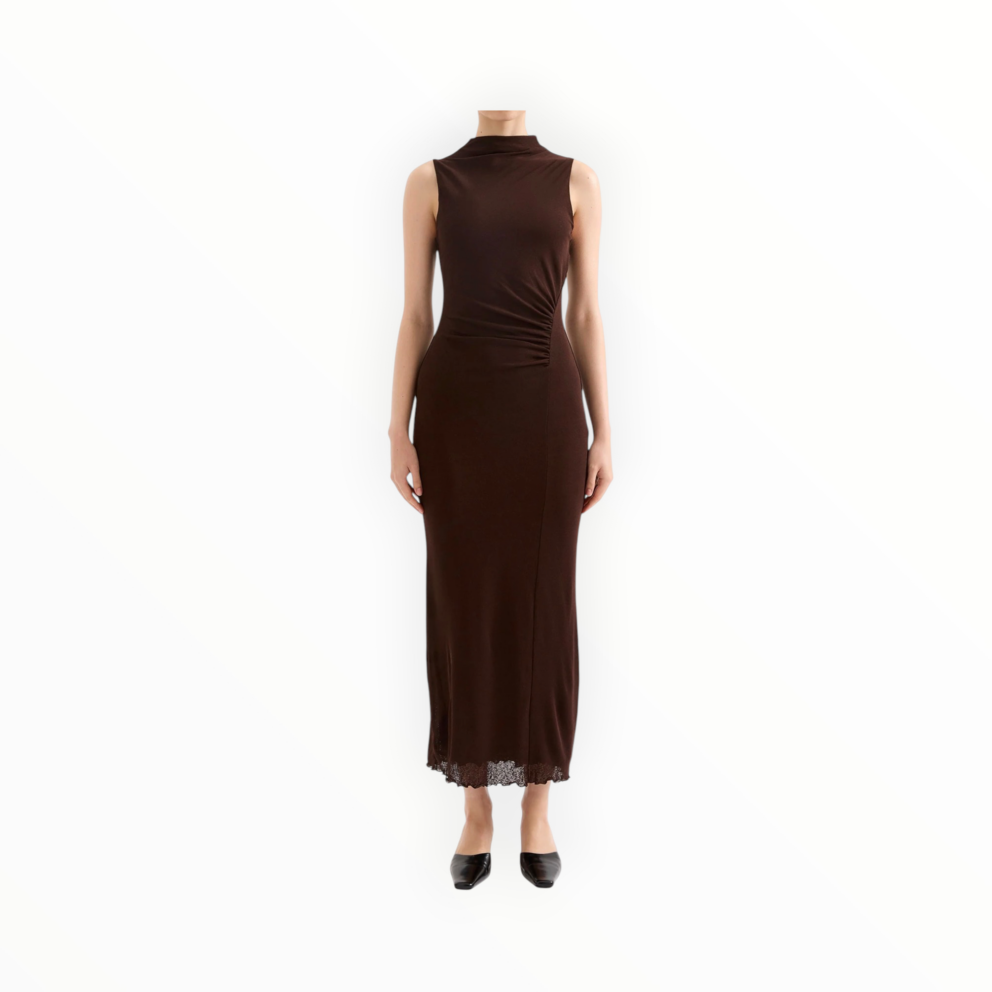 Nude Lucy Winston Mesh Maxi Dress - Raisin