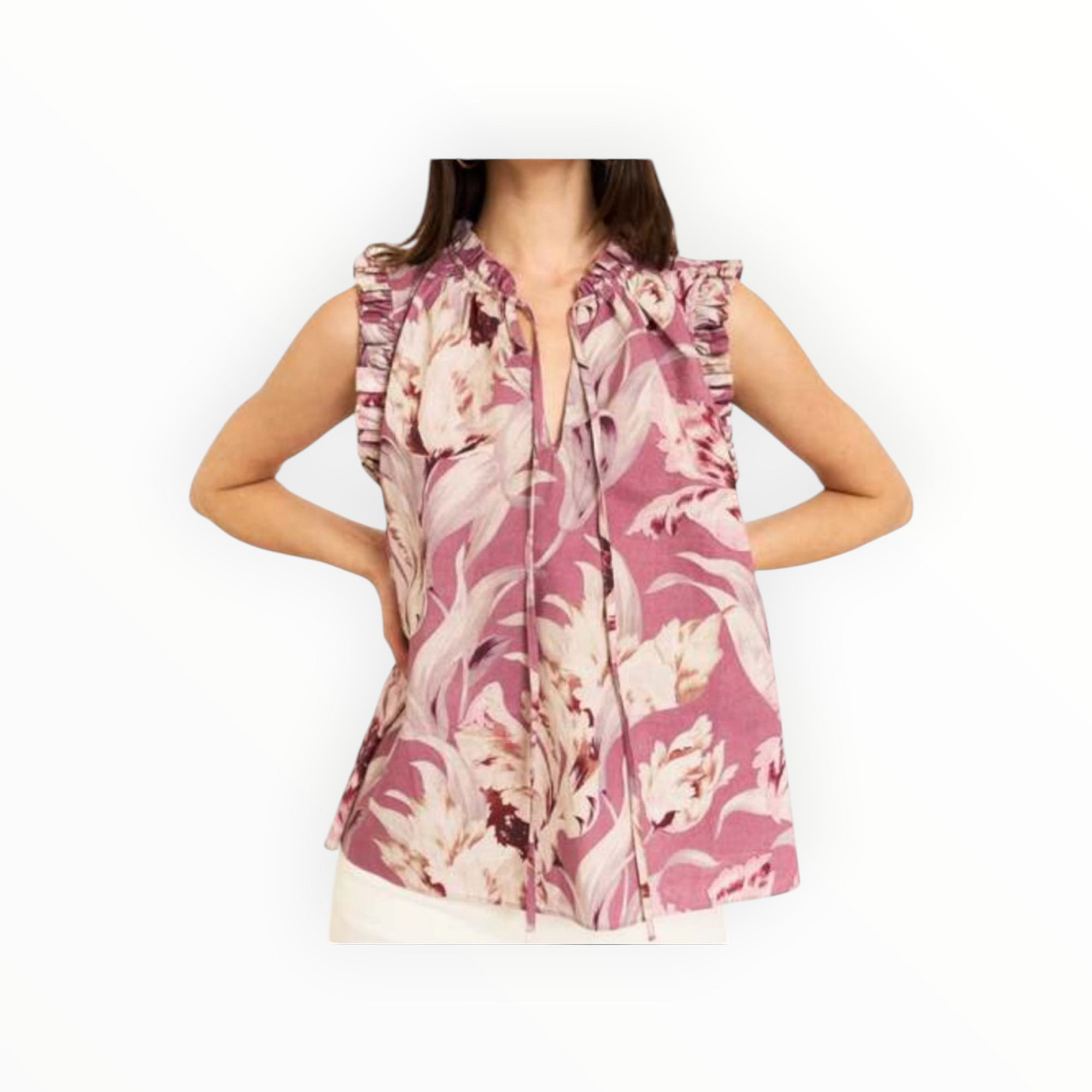 Christy Lynn Nora Top - Calla Lilly Pink