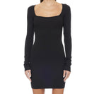 ÉTERNE Square Neck Mini Dress - Black
