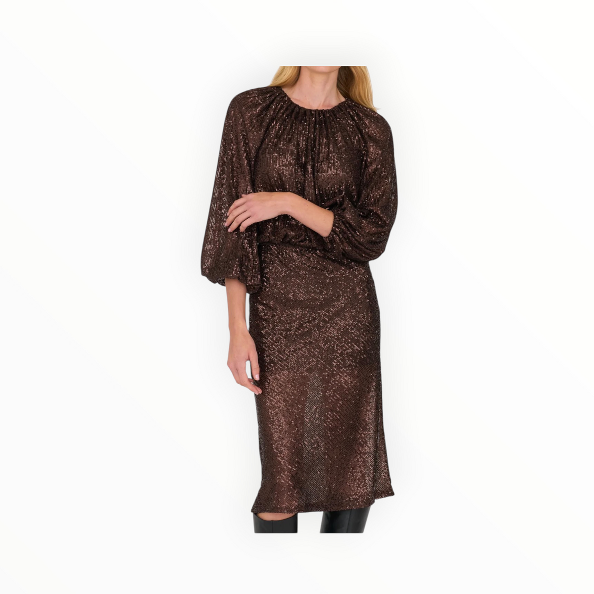 Secular Ava Top - Chocolate Sequins