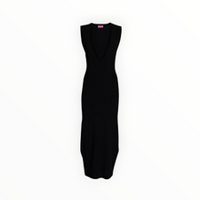 GAUGE81 Cesar V-Neck Rib Knit Midi Dress - Black