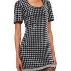 SIMKHAI Vivalie Embellished Grid Dress - Black