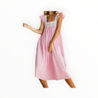 Nomadi Deluxe Gingham Dress - Pink