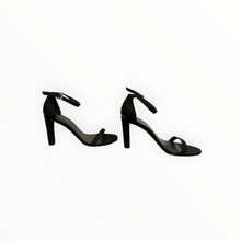 Stuart Weitzman Croc Embossed Walkaway Heel - Black